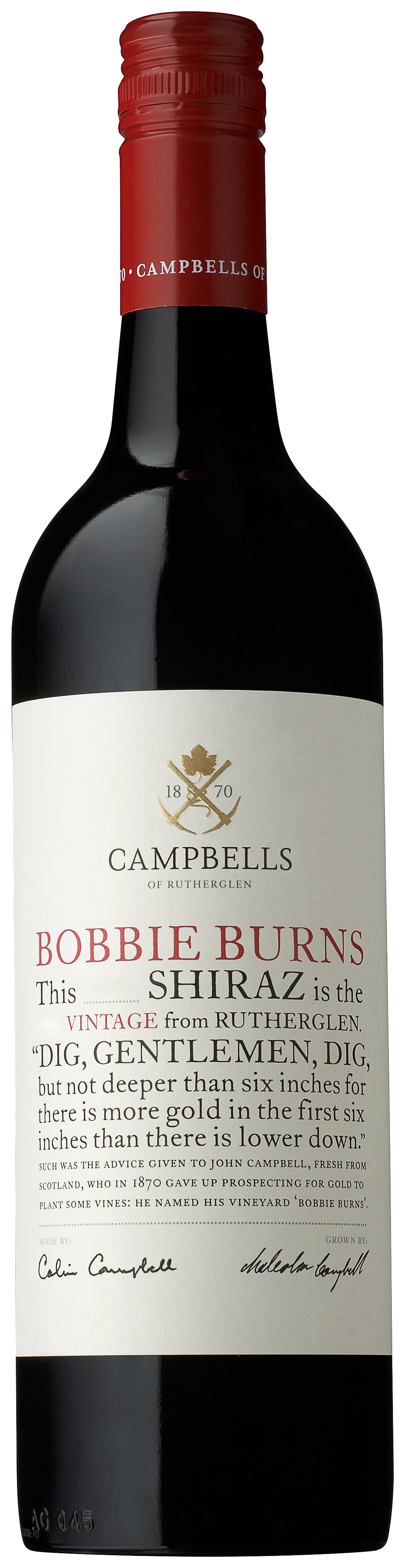 Campbells Bobbie Burns Rutherglen Shiraz  14.5% 6x75cl