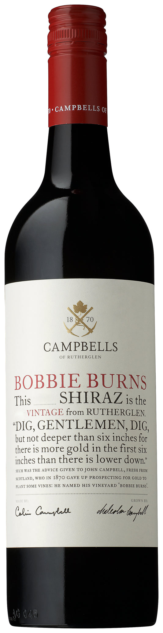 Campbells Bobbie Burns Rutherglen Shiraz  2021 14.5% 6x75cl